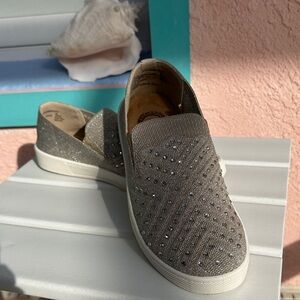 White Mountain Sparkling Taupe Slip-On Sneakers